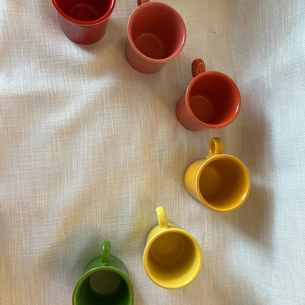 SOLD Fiestaware set of 6 mugs - Picture 4 of 4